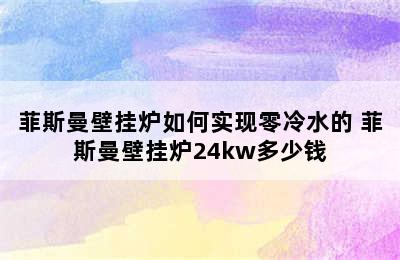 菲斯曼壁挂炉如何实现零冷水的 菲斯曼壁挂炉24kw多少钱